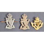 WWII BRITISH AIRBORNE ROYAL ULSTER RIFLES CAP BADGES