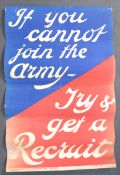 RARE ORIGINAL WWI FIRST WORLD WAR RECRUITMENT POSTER