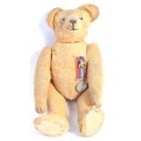 RARE ORIGINAL WWII LAND ARMY OWNED TEDDY BEAR - MRS PEGGY WATSON