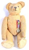 RARE ORIGINAL WWII LAND ARMY OWNED TEDDY BEAR - MRS PEGGY WATSON