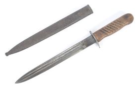 UNUSUAL WWII SECOND WORLD WAR ERA ADAPTED FIGHTING KNIFE