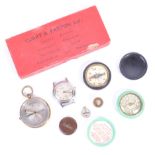 COLLECTION OF WWII ESCAPE COMPASSES & RELATED EFFECTS