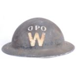 RARE WWII AIR RAID WARDEN'S BRODIE HELMET FOR GPO