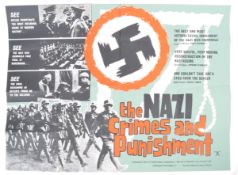 RARE 1961 NAZI CRIMES AND PUNISHMENT UK QUAD CINEMA POST