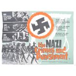 RARE 1961 NAZI CRIMES AND PUNISHMENT UK QUAD CINEMA POST