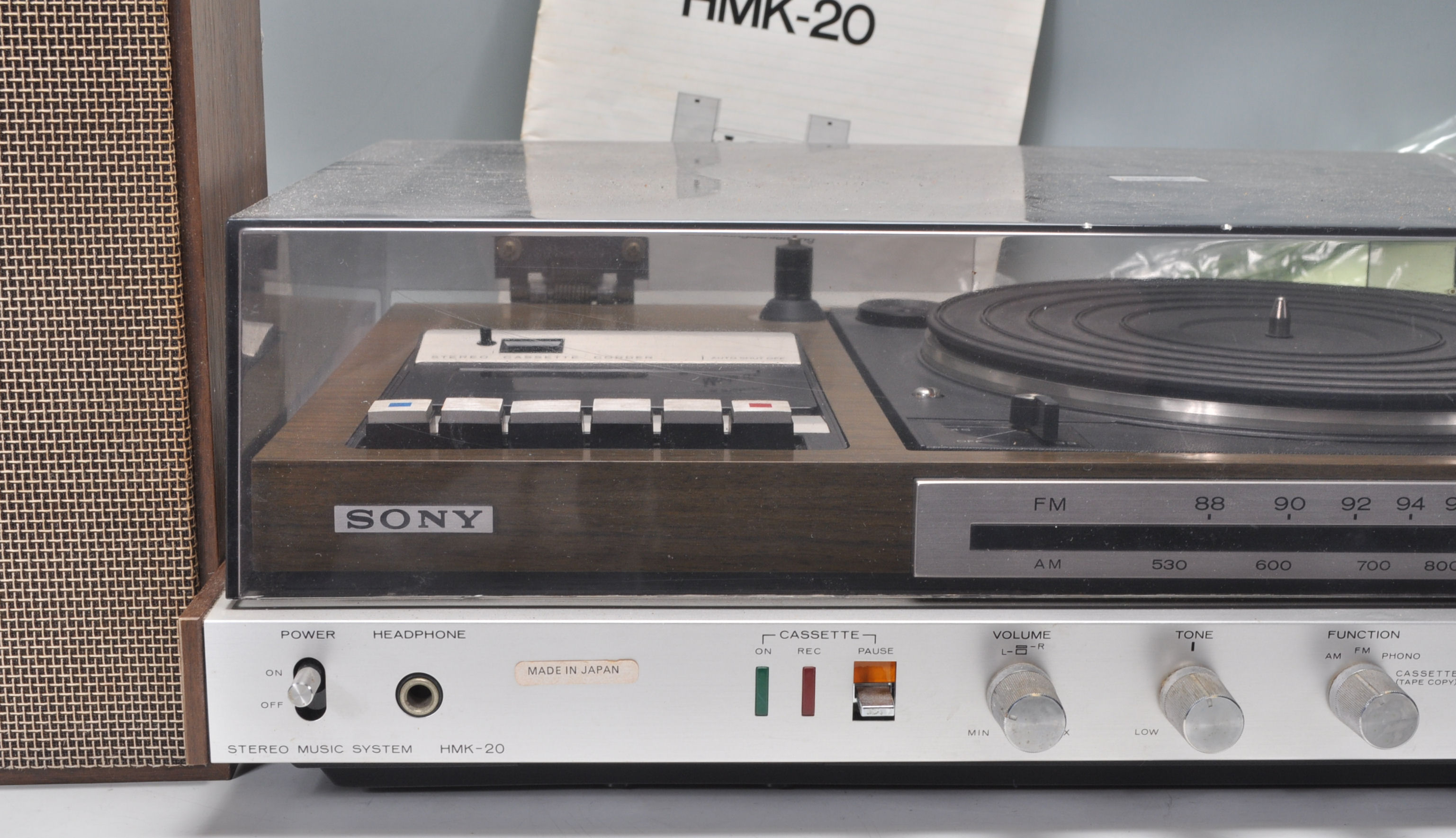 Hi-Fi - A retro 20th Century Sony Stereo Music System HMK - 20 record deck turntable having a - Image 2 of 6