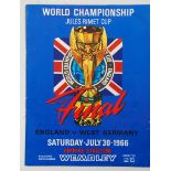 An original 1966 World Cup Final Souvenir programme for the Empire Stadium Wembley on Saturday