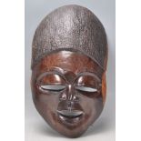 A good large 20th Century African tribal carved face mask.