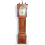 A 19th Century Victorian antique mahogany longcase grandfather clock with the face marked for
