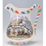 A 19th century polychrome Staffordshire Commemorative jug, ' Sebastapol attack and capture of the