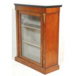 A Victorian 19th century mahogany inlaid pier cabinet. Raised on a plinth base with upright body