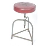 ORIGINAL 1950'S TUBULAR TRIPOD MACHINIST STOOL