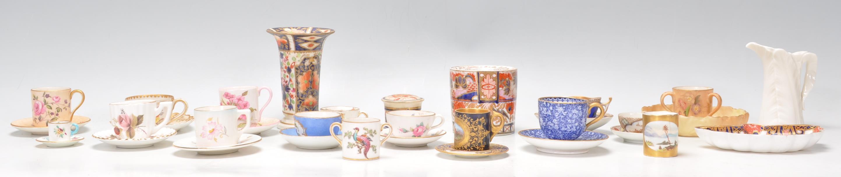 A collection of 18th century 19th and early 20th century ceramics to include Royal Crown Derby,