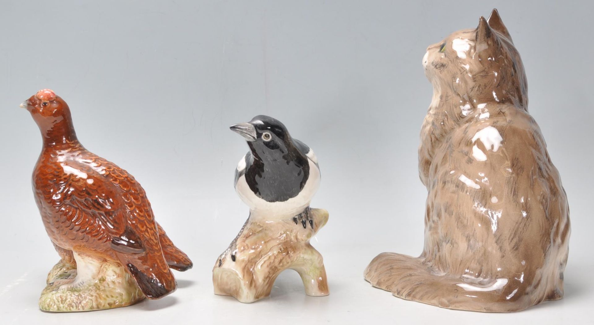 A collection of 20th century animal figurines to include a Beswick 2063 group of partridges together - Bild 4 aus 8