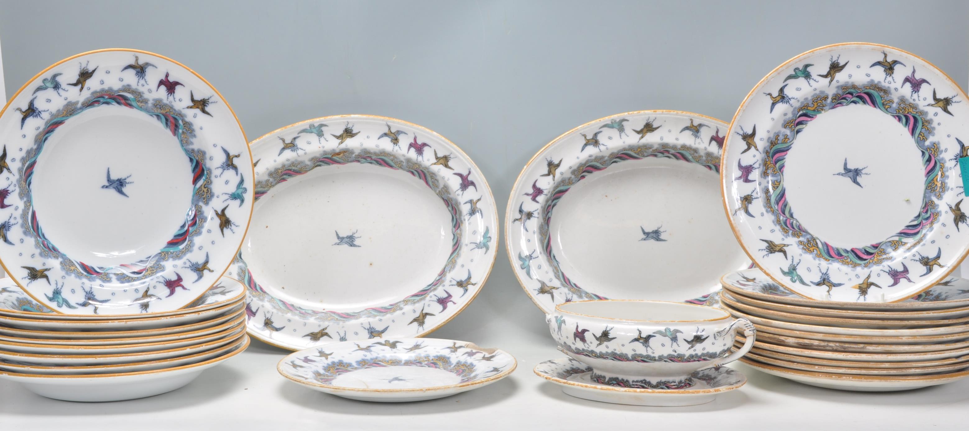 A 19th Century Victorian Christopher Dresser for Minton's 25 piece dinner service in the Japanese