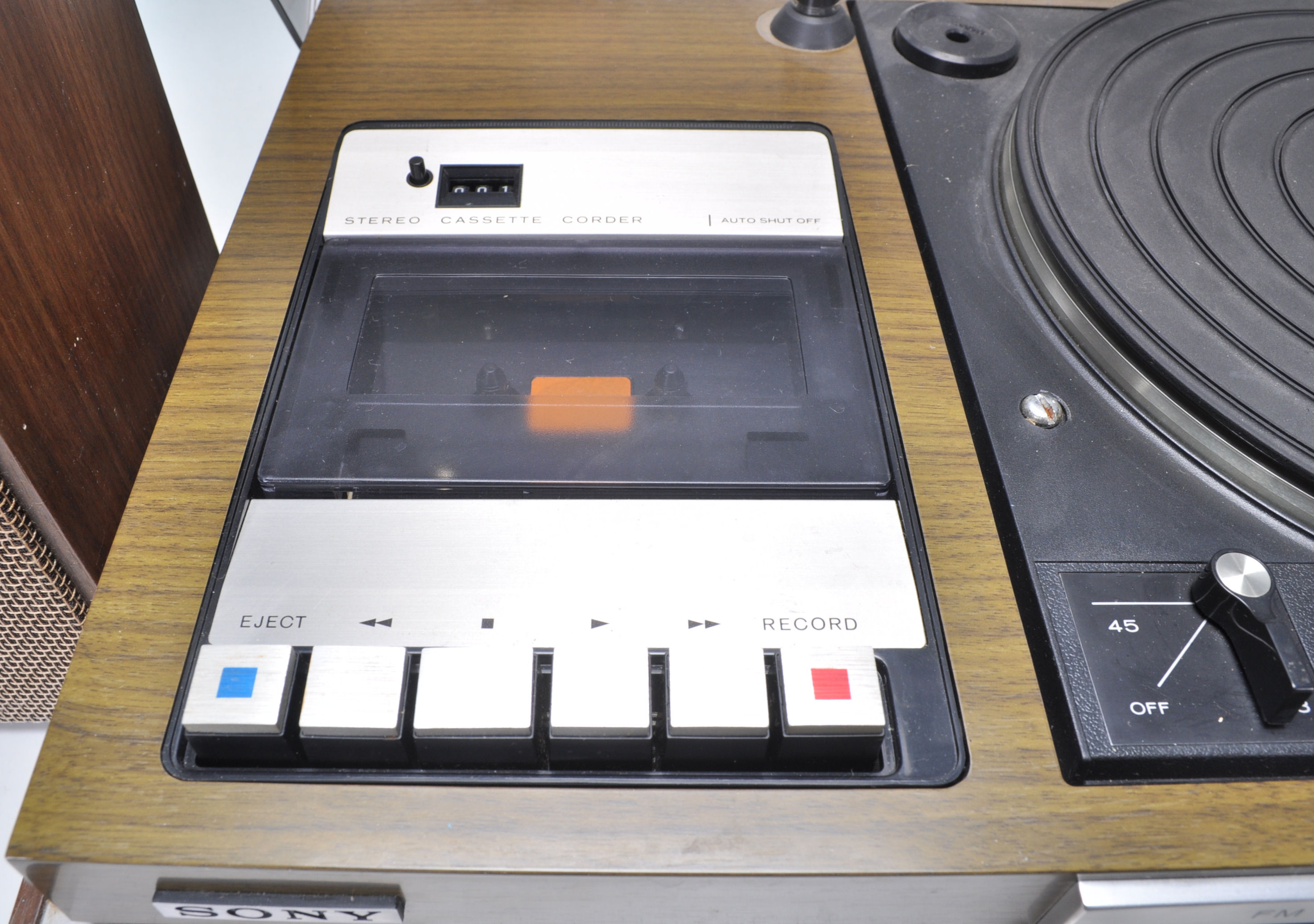 Hi-Fi - A retro 20th Century Sony Stereo Music System HMK - 20 record deck turntable having a - Image 5 of 6