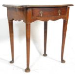 A 19th Century Victorian oak side table / serving table having a rectangular plank top raised on