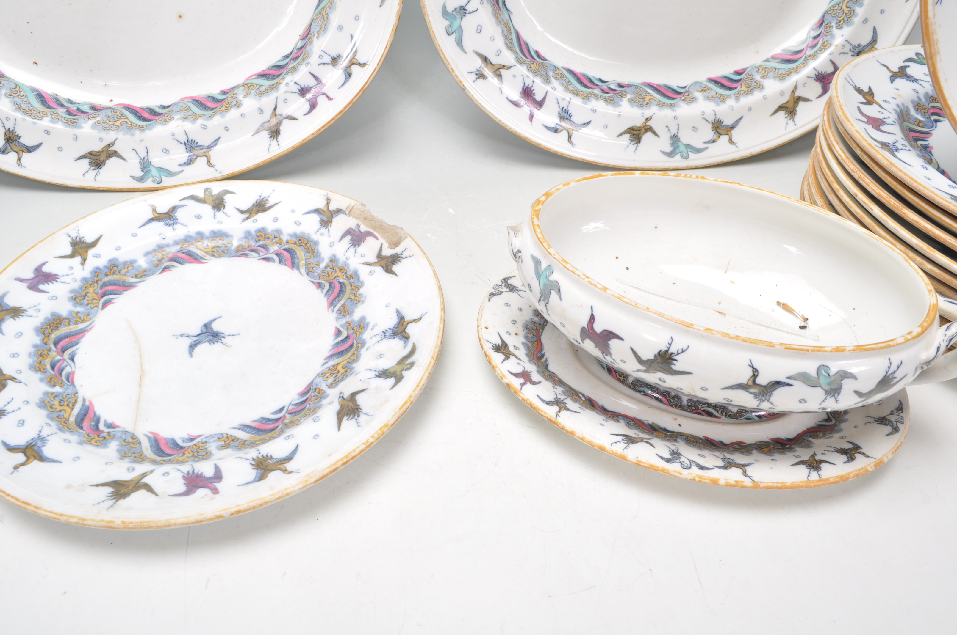 A 19th Century Victorian Christopher Dresser for Minton's 25 piece dinner service in the Japanese - Image 8 of 10