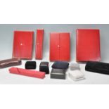 A large collection of mixed jewellery boxes to include a selection of various red leather necklace