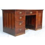 A late 19th Century Victorian mahogany twin pedest