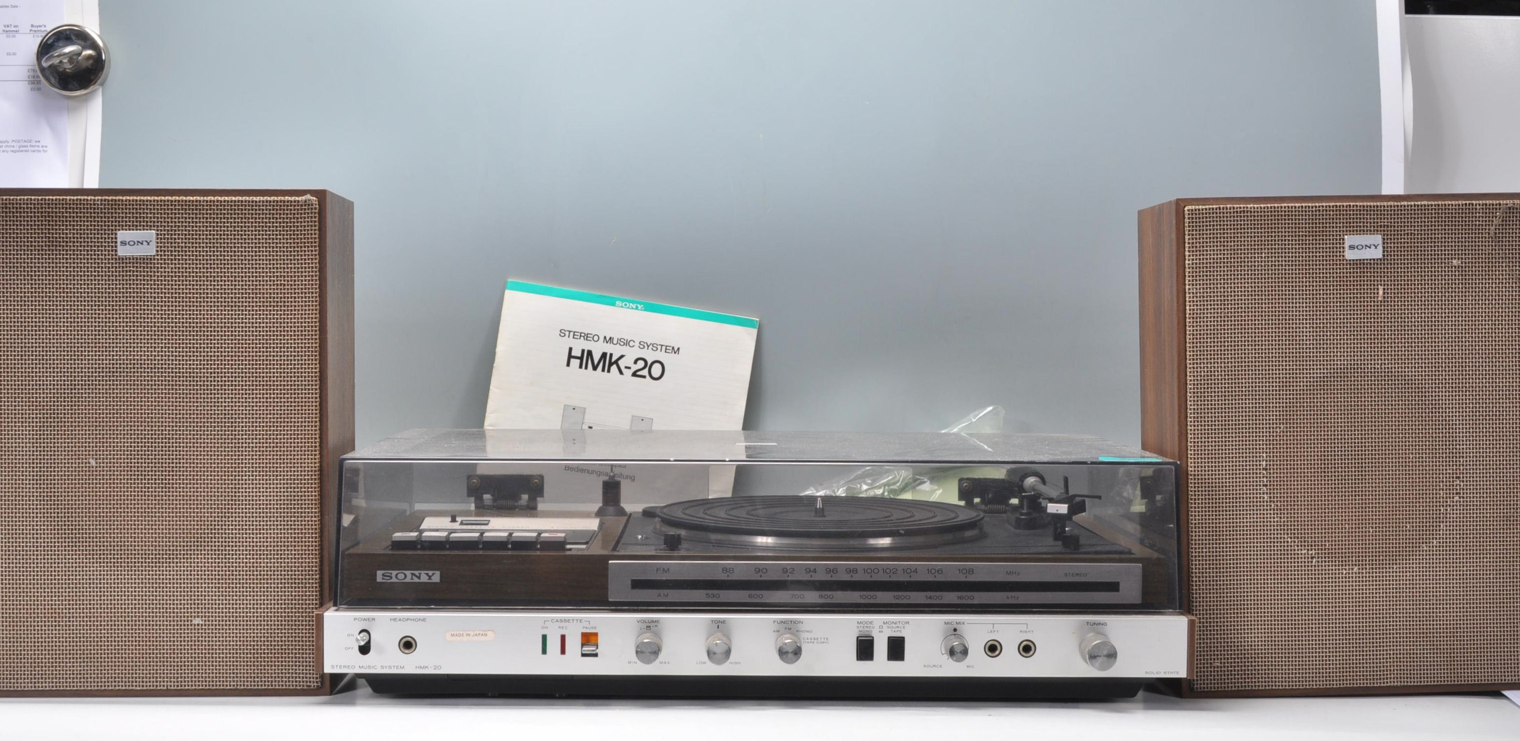 Hi-Fi - A retro 20th Century Sony Stereo Music System HMK - 20 record deck turntable having a