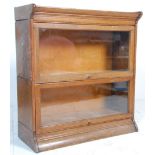 An early 20th century Edwardian solid oak Globe Wernicke style lawyers / barriesters bookcase