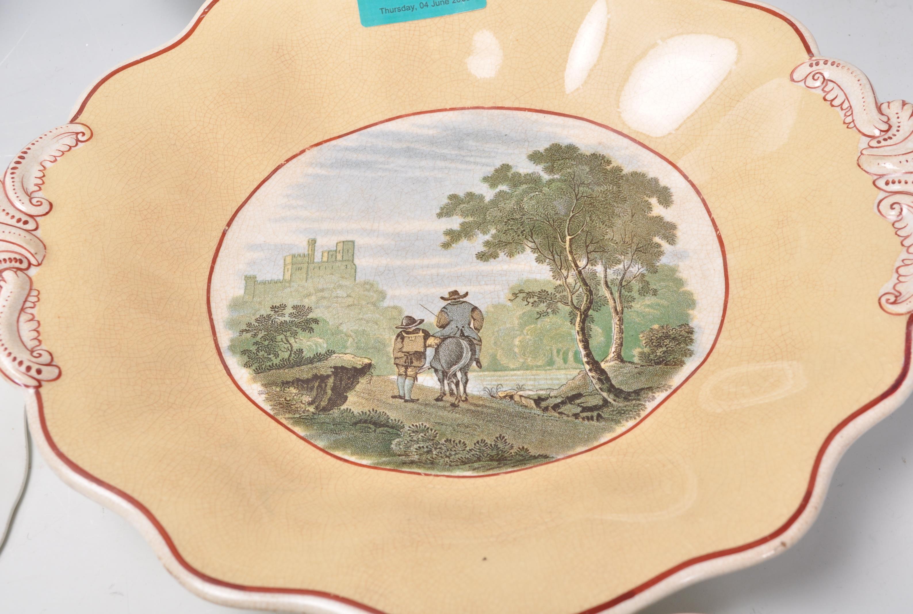 A collection of 19th century and early 20th century Prattware landscaped cabinet plates. To - Image 16 of 19