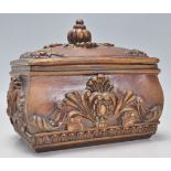 A unusual terracotta jewellery / trinket box havin