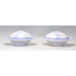 A good pair of 19th Century Victorian ceramic tureen / lidded dishes for the Kingsin - Linie