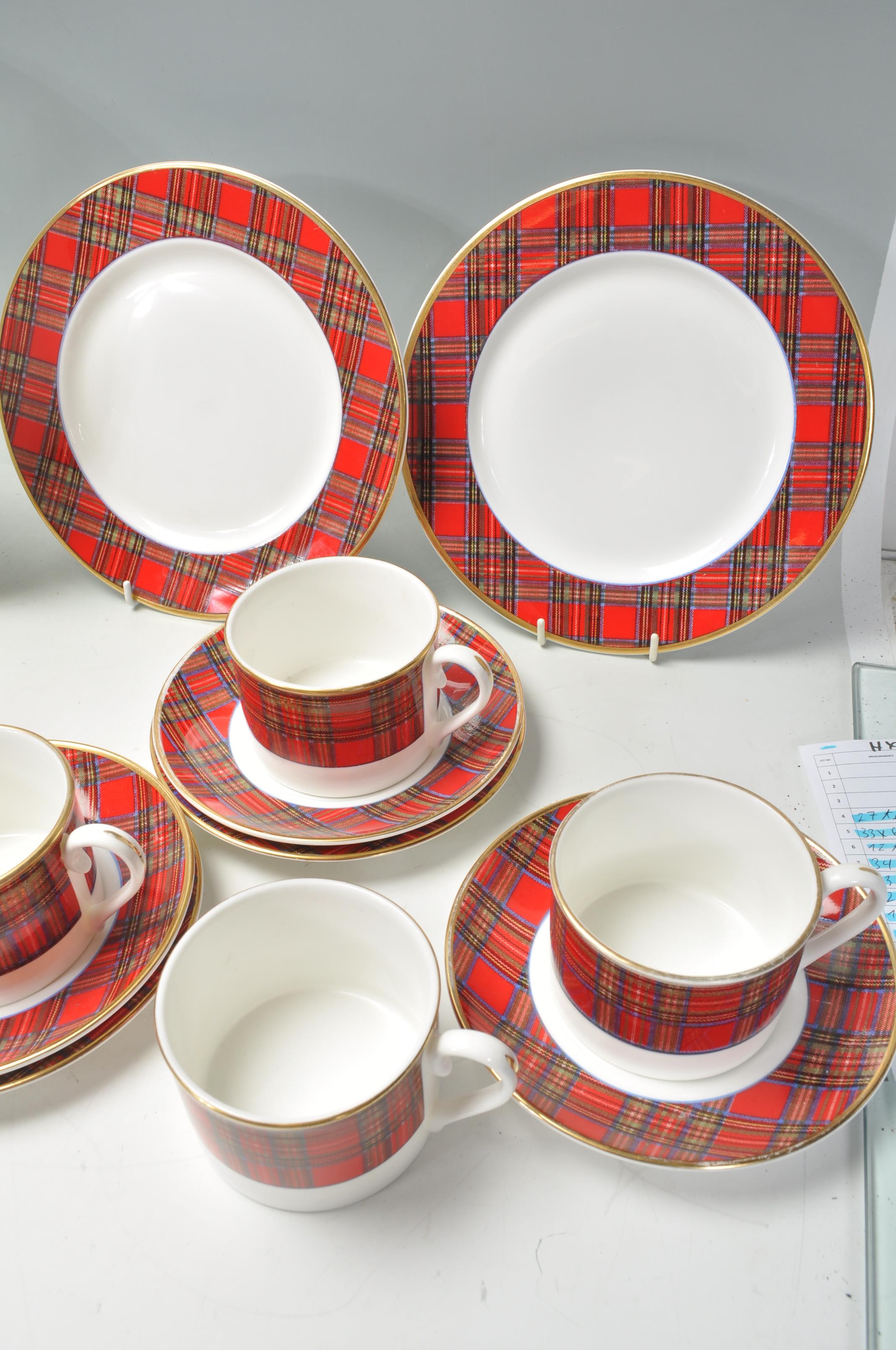 A good Royal Crown Duchy Tartan pattern tea service comprising six cups, saucers and side plates ( - Image 7 of 9