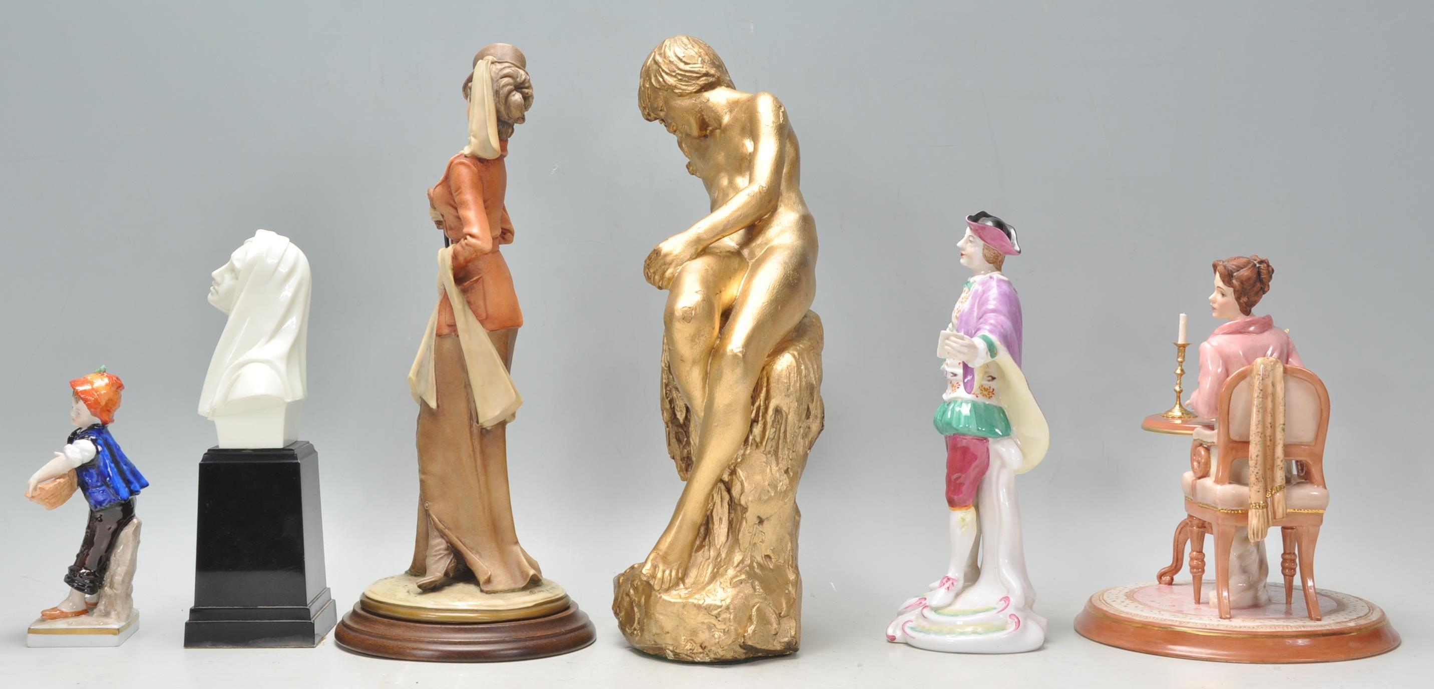 A group of 20th Century ceramic figurines to include a a Spode hand painted gentleman figurine, a - Image 4 of 9
