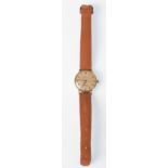 A vintage mid 20th Century Cortbert / Cortébert gentleman's 9ct gold wrist watch having a round face