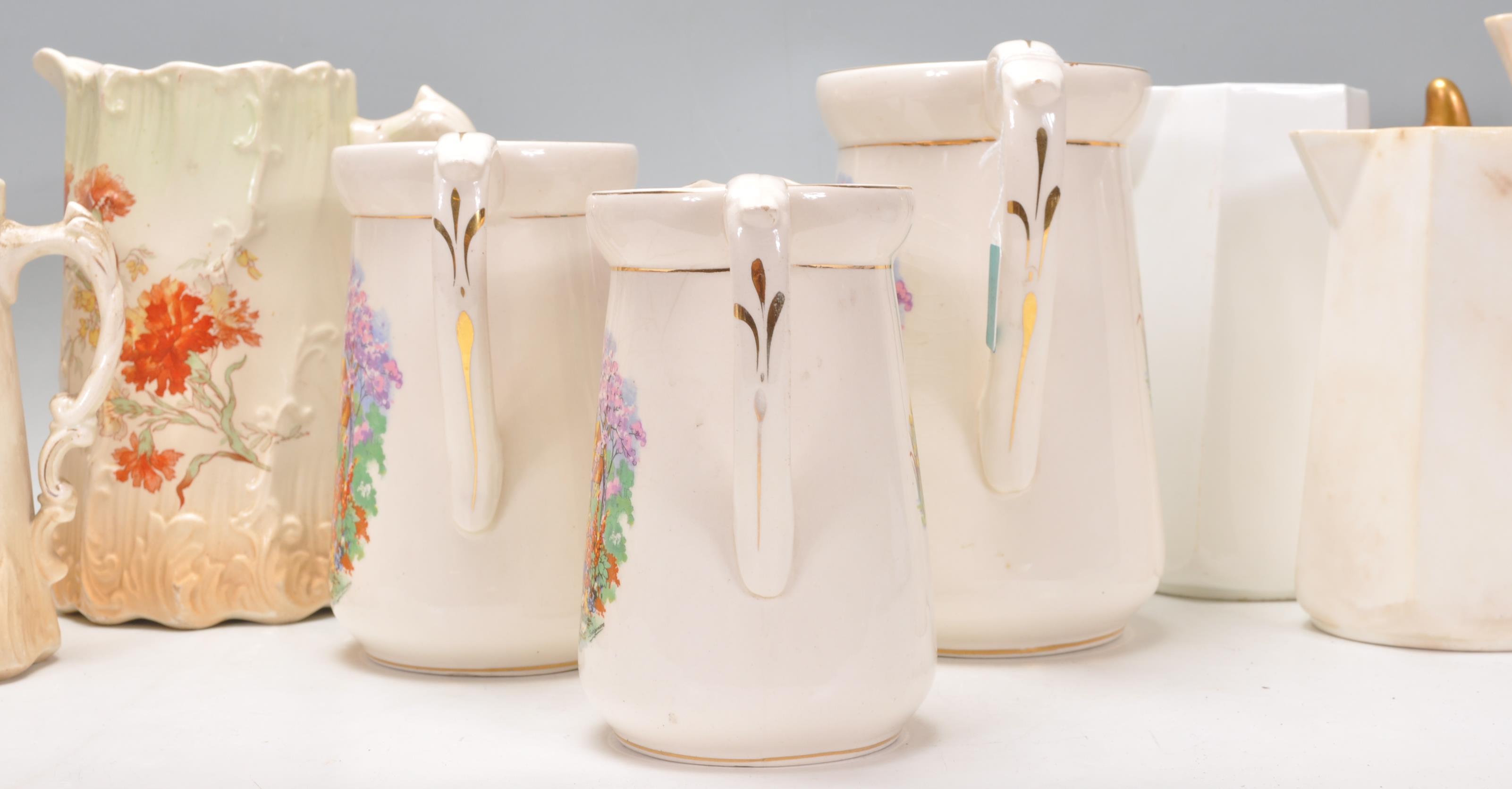 A group of three sets of graduating English ceramic jugs dating from the 19th Century to include - Image 6 of 14