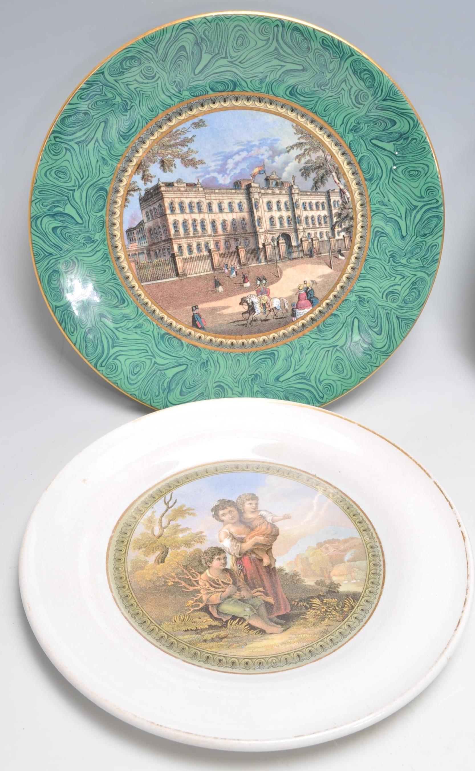 A collection of 19th century and early 20th century Prattware landscaped cabinet plates. To - Image 2 of 19
