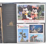 WALT DISNEY Official postcard album full of Disneyland and Disneyworld cards. All different.Few