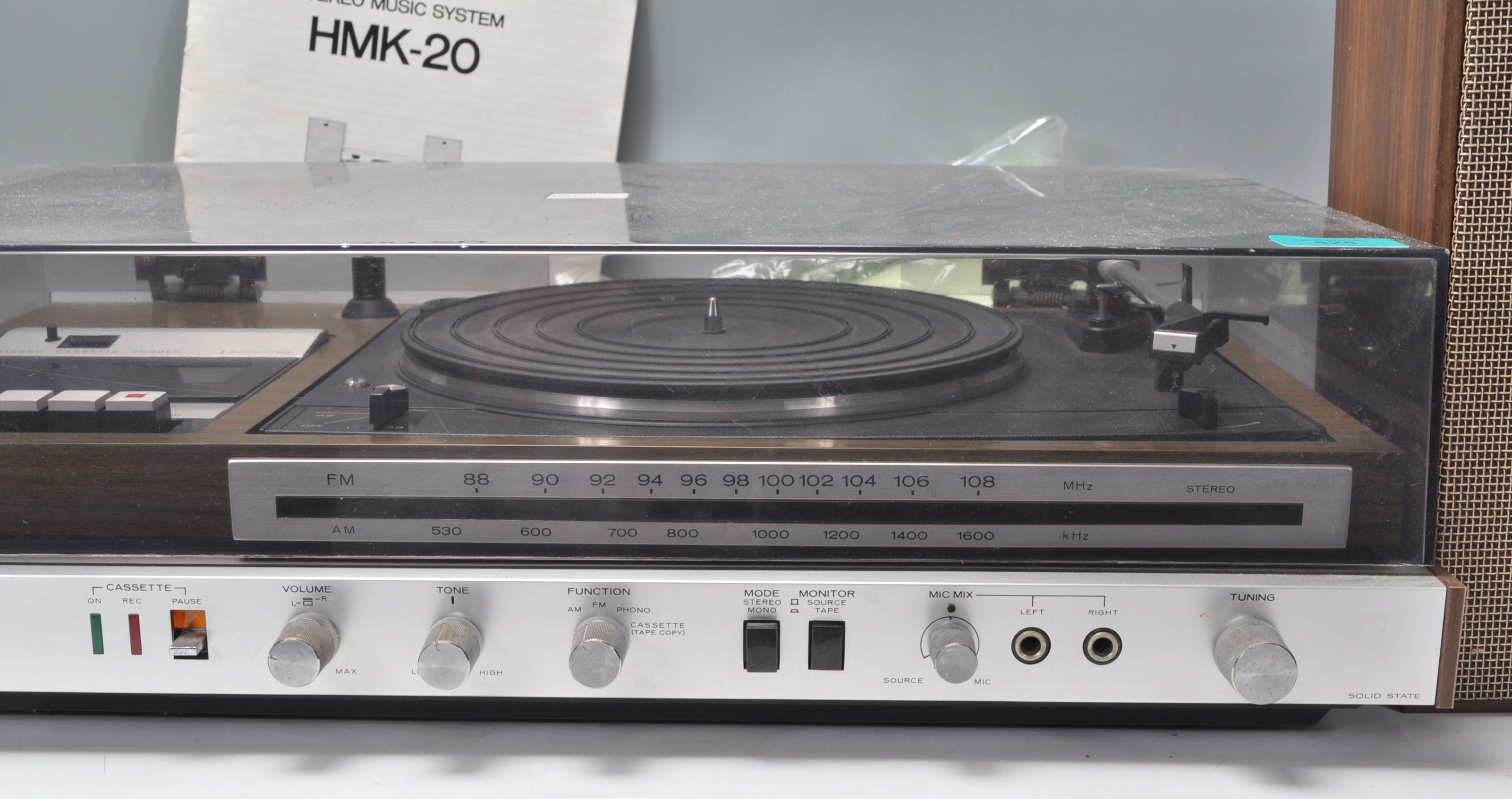 Hi-Fi - A retro 20th Century Sony Stereo Music System HMK - 20 record deck turntable having a - Image 3 of 6