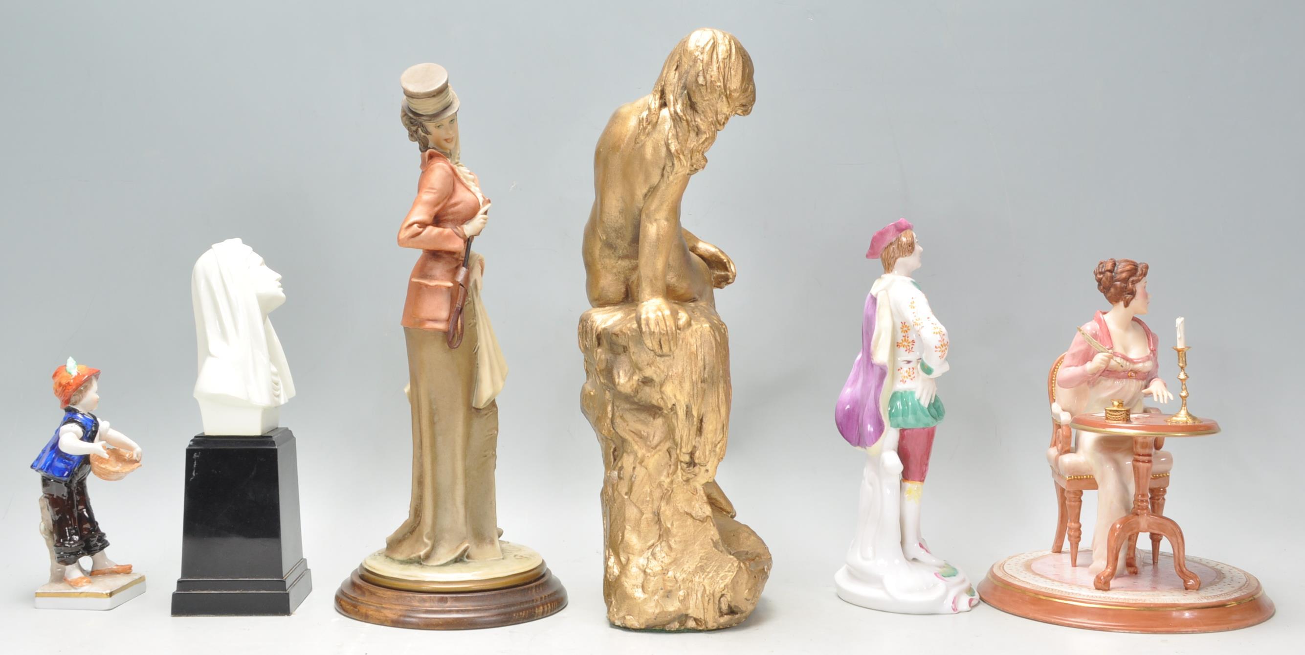 A group of 20th Century ceramic figurines to include a a Spode hand painted gentleman figurine, a - Image 2 of 9