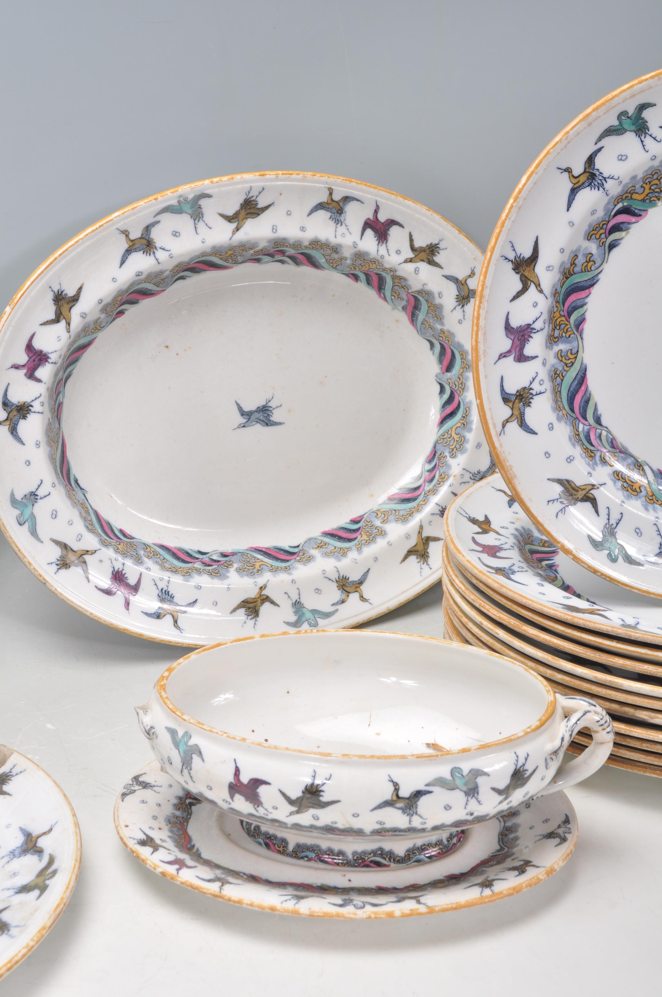 A 19th Century Victorian Christopher Dresser for Minton's 25 piece dinner service in the Japanese - Image 4 of 10