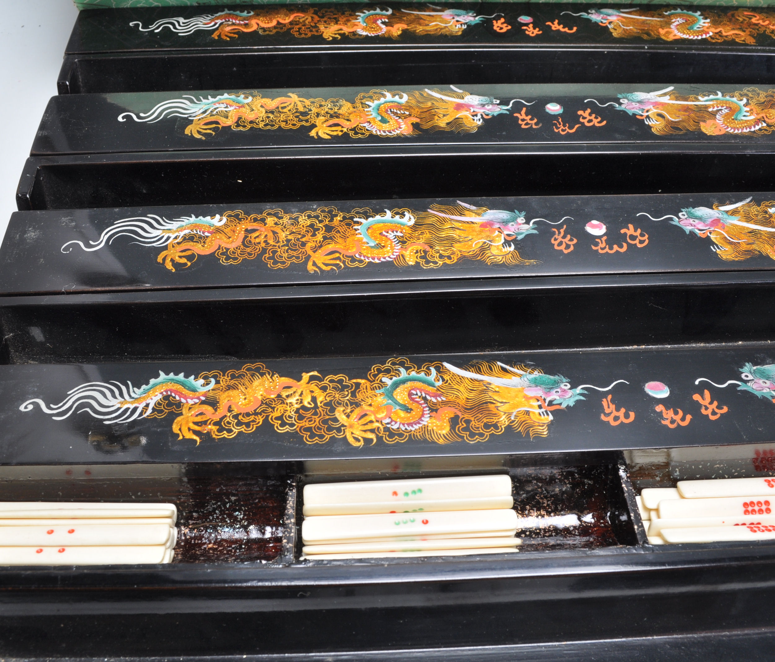 A Chinese 20th century Mah Jong games set  complete with the original wooden case and the other - Image 7 of 9