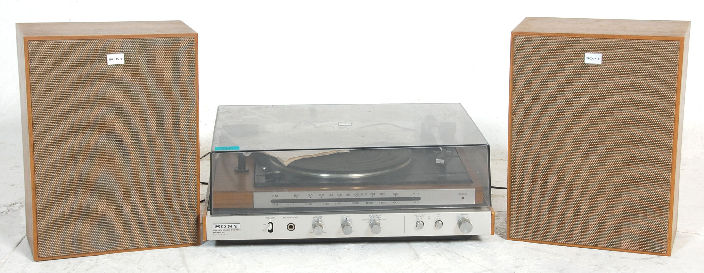 Hi-Fi - A good Sony HMP - 20 Stereo Music System Solid State record deck turntable having a metal