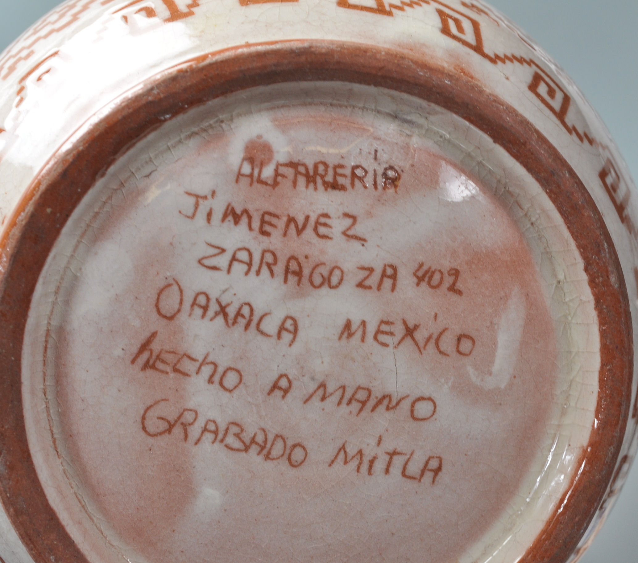 A beautiful and large collection of 20th century Mexican Mitla hand made studio pottery being made - Image 16 of 16