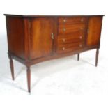 A good Reproduction Georgian style serpentine fronted mahogany sideboard credenza having a central