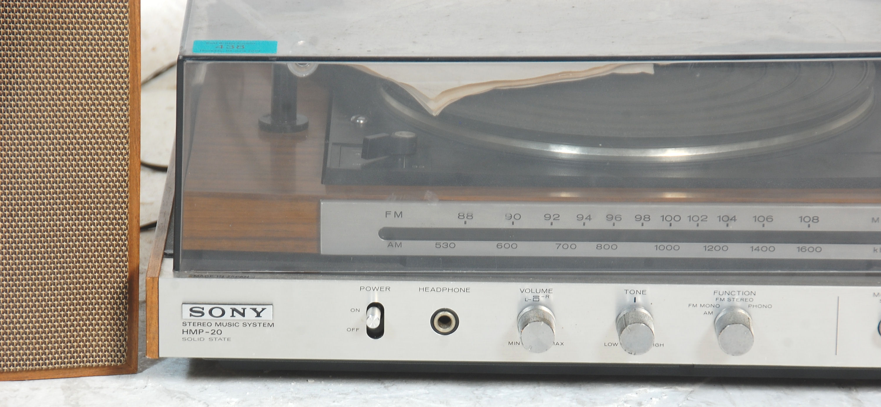 Hi-Fi - A good Sony HMP - 20 Stereo Music System Solid State record deck turntable having a metal - Image 2 of 7