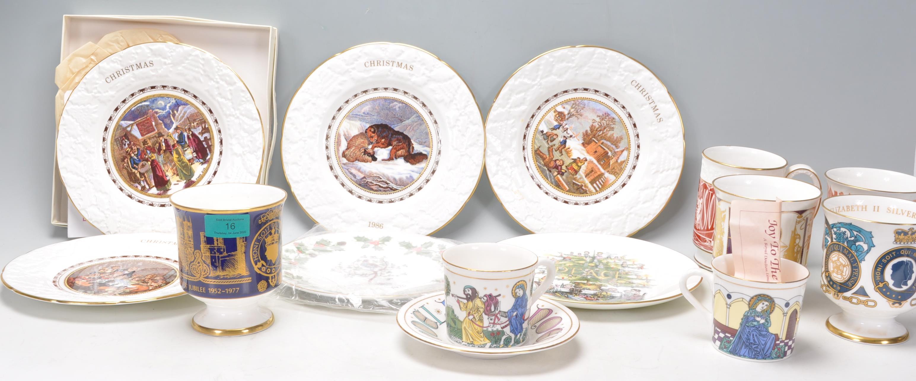 A collection of Coalport & Royal Doulton commemorative and series ware goblets / vases to include