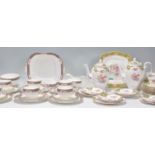 A mixed group of vintage fine bone china part tea sets to include Aynsley set comprising six cups,