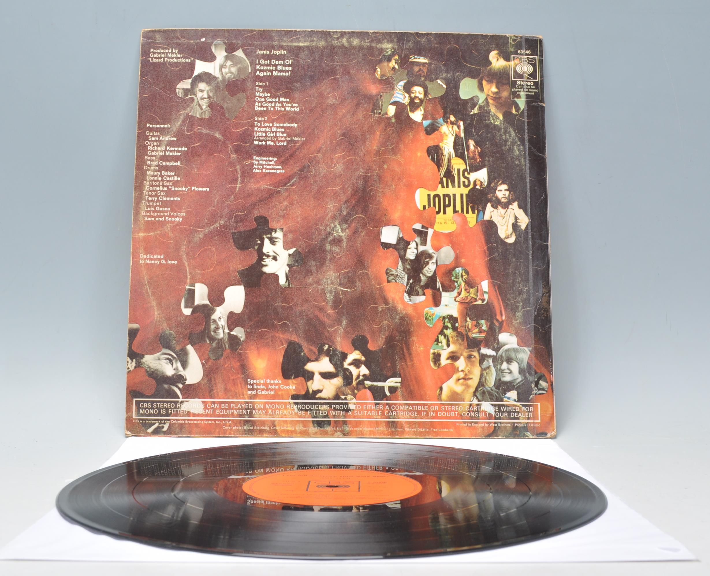 A vinyl long play LP record album by Janis Joplin – I Got Dem Ol' Kozmic Blues Again, Mama! – - Image 3 of 4
