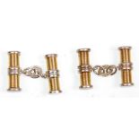 A good pair of Links Of London silver hallmarked gentleman's cufflinks with gilt decorated