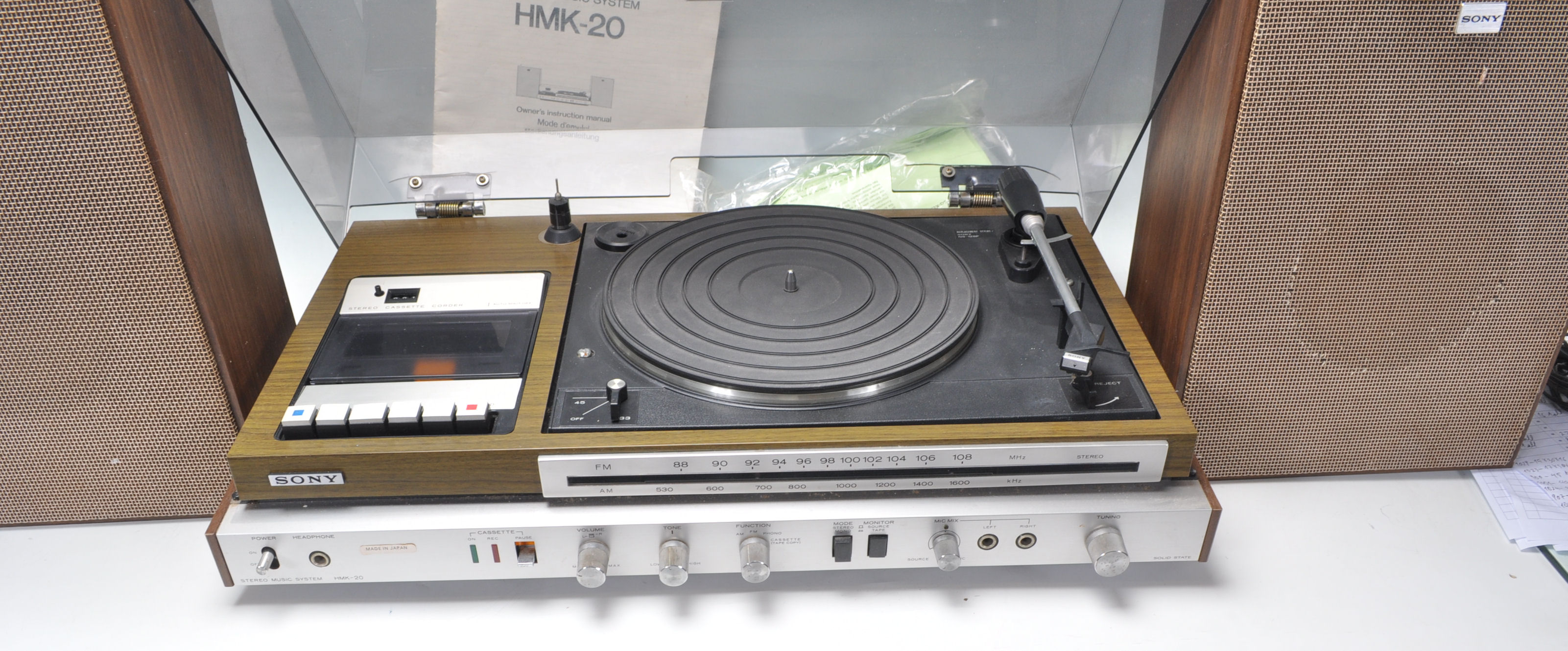 Hi-Fi - A retro 20th Century Sony Stereo Music System HMK - 20 record deck turntable having a - Image 4 of 6