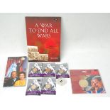 A mixed group of presentation / commemorative coins to include a Golden Wedding Crown 1997 Five
