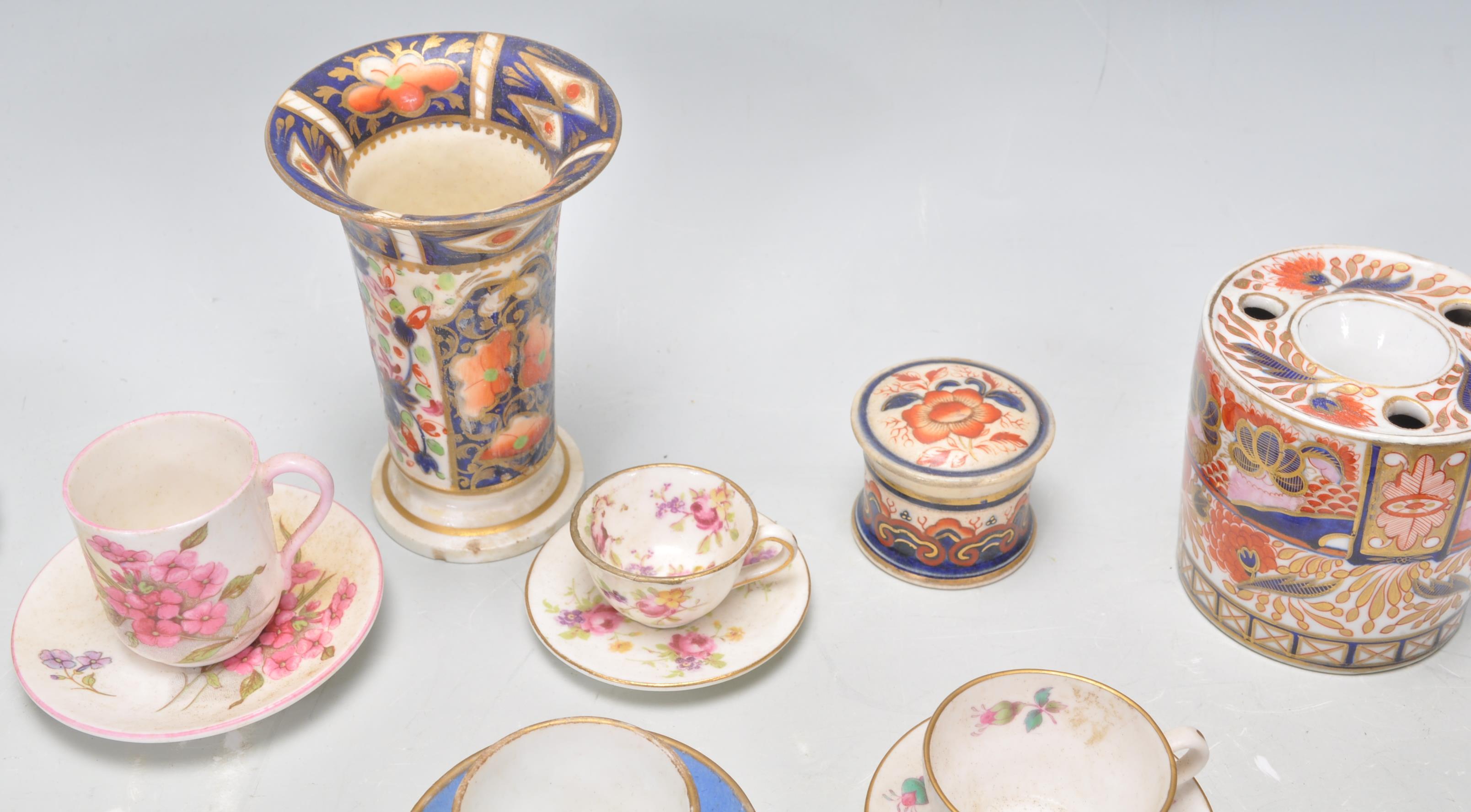 A collection of 18th century 19th and early 20th century ceramics to include Royal Crown Derby, - Image 5 of 25